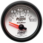 Autometer Phantom II 52mm Short Sweep Electronic 0-100psi Oil Pressure Gauge AutoMeter Gauges
