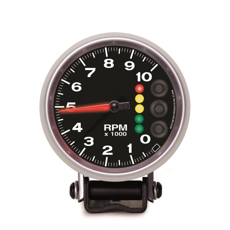 Autometer Elite 3 3/4inch 10K RPM Tachometer w/ Pit Road Speed Lights and Peak Memory AutoMeter Gauges