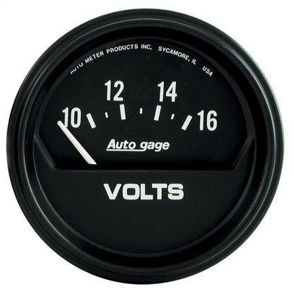 Autometer AutoGage 2-5/8in 16V Electrical Voltmeter - Black AutoMeter Gauges