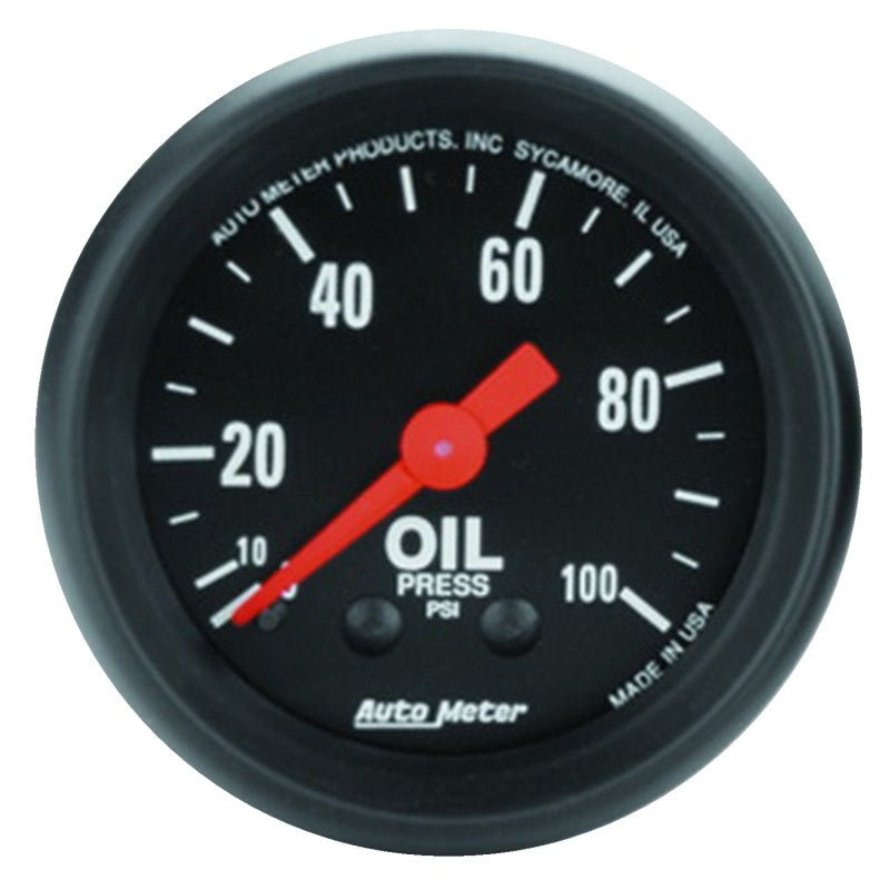 Autometer Z Series 52mm 0-100 PSI Mechanical Oil Pressure Gauge AutoMeter Gauges