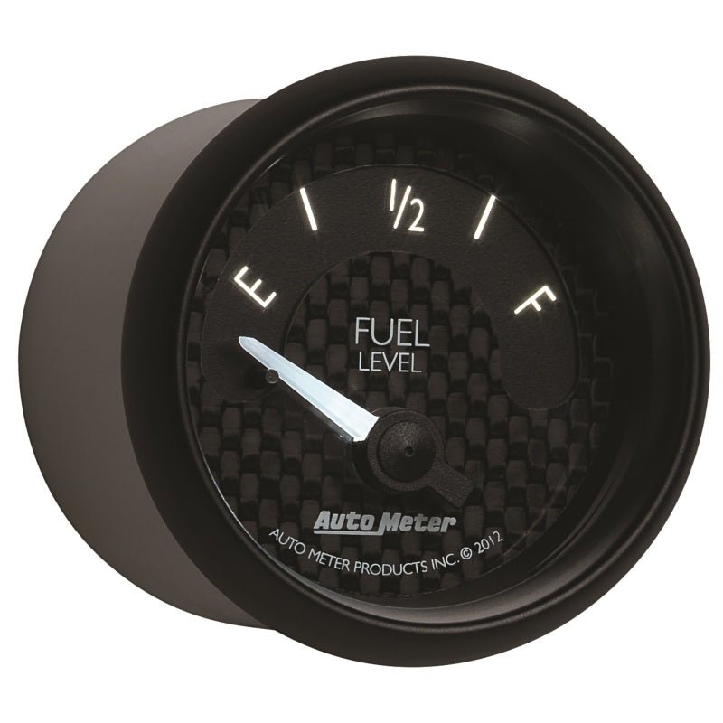 Autometer GT Series 52mm Short Sweep Electronic 0-90 ohms Fuel Level (For most 65-97 GM) AutoMeter Gauges