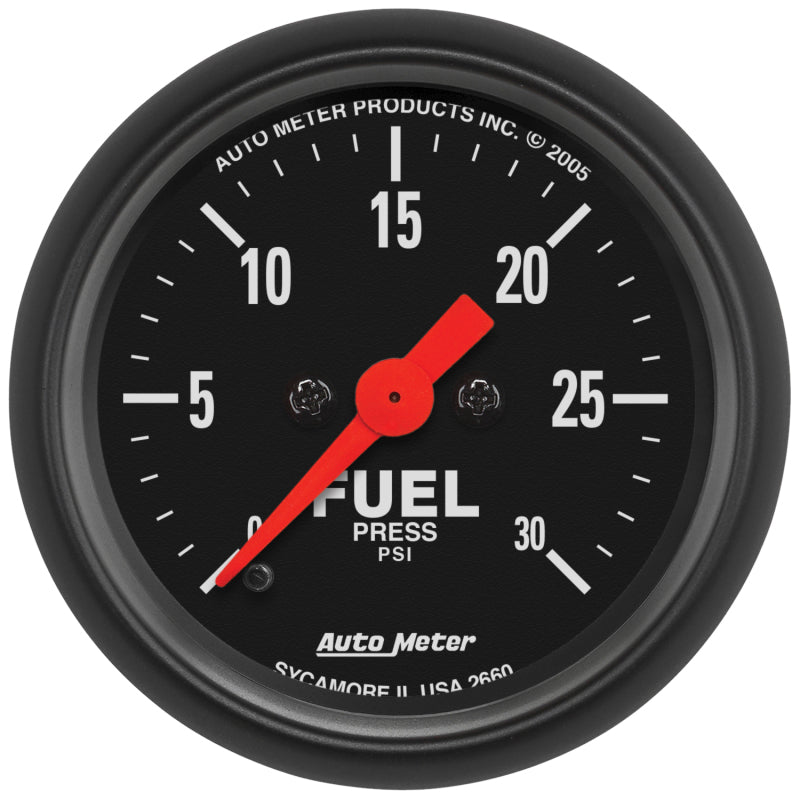 Autometer 2 1/16in 0-30 PSI Fuel Pressure Gauge Digital Stepper Motor Z Series AutoMeter Gauges