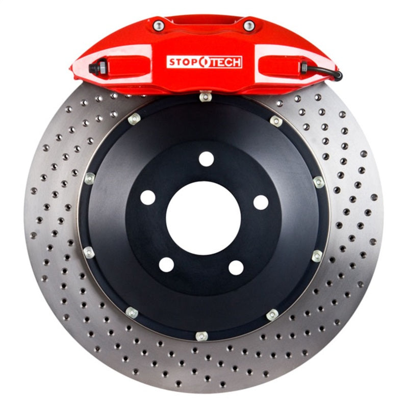 StopTech 14-15 Chevy Corvette Z51 Rear BBK w/ Red ST-41 Calipers Drilled 355x32mm Rotors Pads Stoptech Big Brake Kits