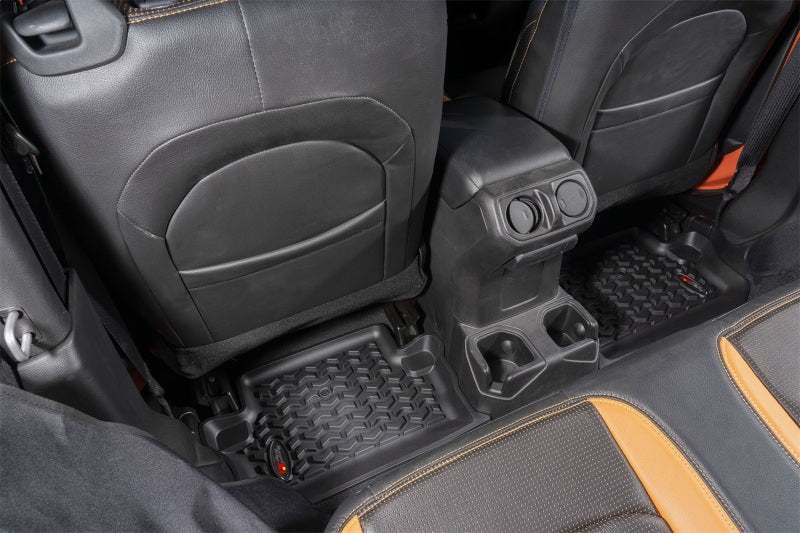 Rugged Ridge Floor Liner Rear Black 2018-2020 Jeep Wrangler JL 2 Dr Rugged Ridge Floor Mats - Rubber