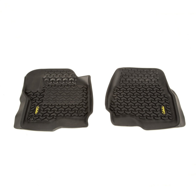 Rugged Ridge Floor Liner Front Black 2017-2018 Ford F-250 / F-350 / F-450 / F-550 Regular Rugged Ridge Floor Mats - Rubber