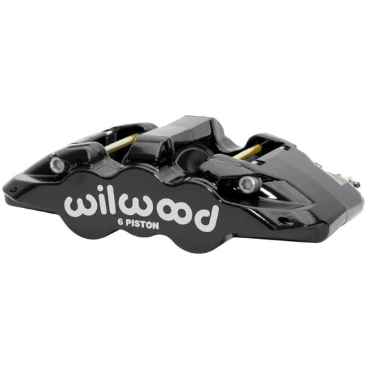 Wilwood Caliper - Aero6-DS Forged Six-Piston Caliper - 6.52in Piston 1.25in Rotor - Black Wilwood Brake Calipers - Perf