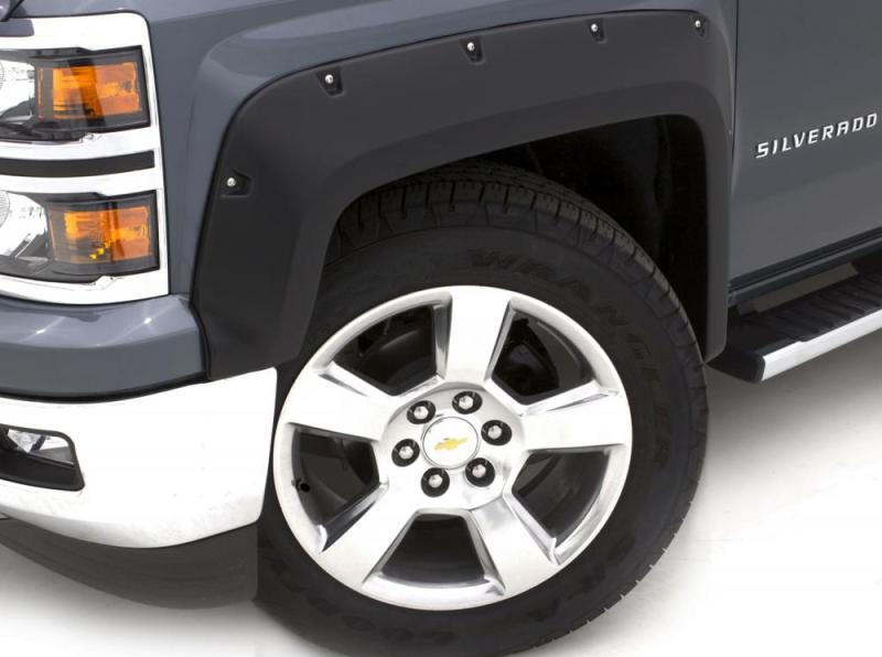 Lund 14-15 Chevy Silverado 1500 RX-Rivet Style Textured Elite Series Fender Flares - Black (4 Pc.)