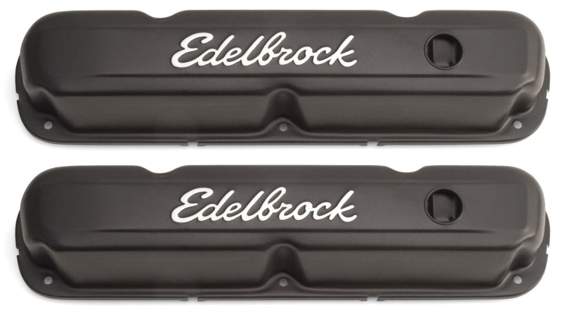 Edelbrock Valve Cover Signature Series Chrysler 1965-1991 318-340-360 CI V8 Black