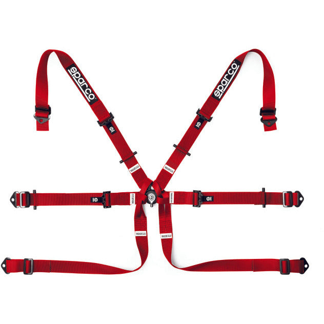 Sparco BELT 6 PNT 2in FORMULA RED SPARCO Apparel