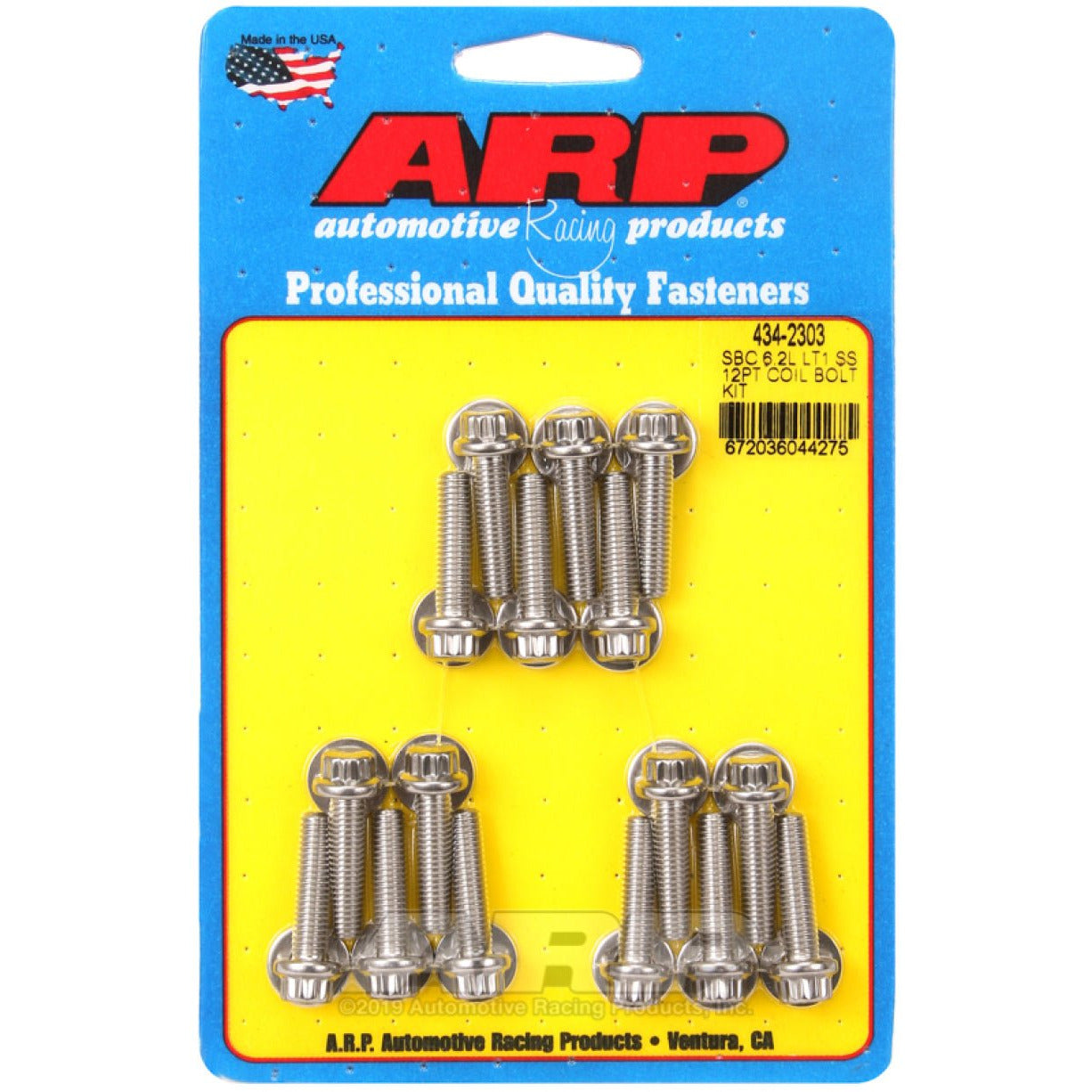 ARP Chevy LT1 6.2L Ignition Coil 12pt Stainless Steel Bolt Kit ARP Hardware Kits - Other