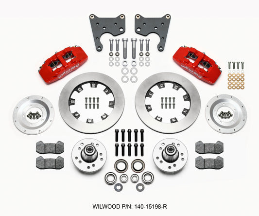 Wilwood Dynapro 6 Front Hub Kit 12.19in Red 65-72 CDP C Body -Drum