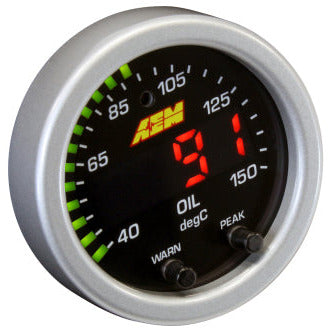 AEM X-Series Temperature 100-300F Gauge Kit (ONLY Black Bezel and Water Temp. Faceplate) AEM Gauges