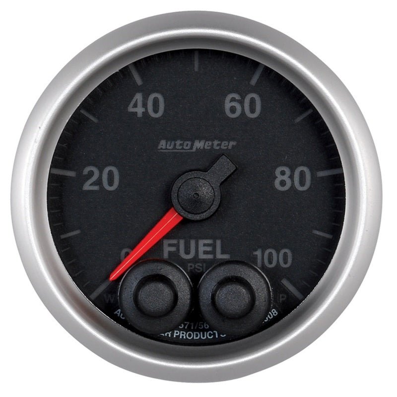 Autometer Elite 52mm 0-100 PSI Fuel Pressure Peak & Warn w/ Electronic Control Gauge AutoMeter Gauges