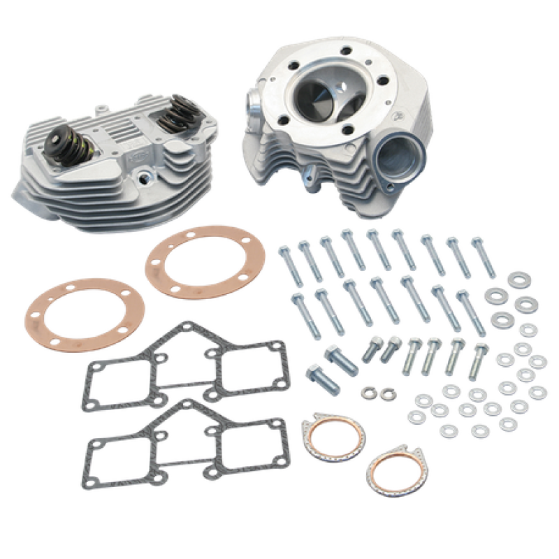 S&S Cycle 66-78 BT Super Stock 3-5/8in Bore O-Ring Style Dual Plug Cylinder Head Kit - Natural