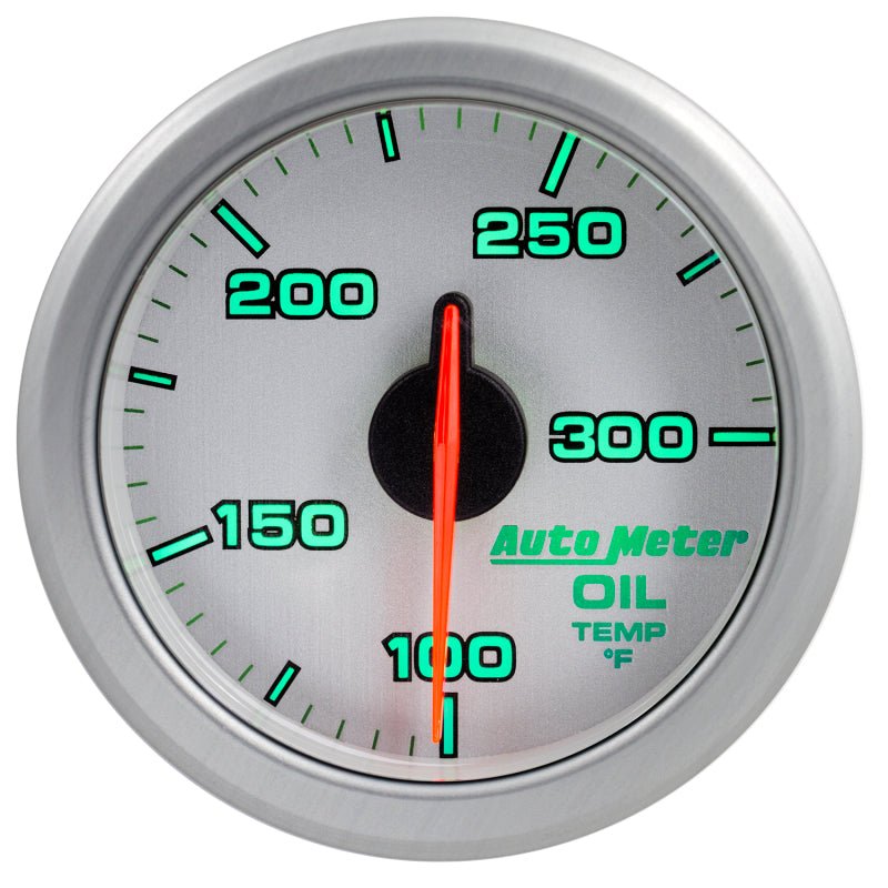 Autometer Airdrive 2-1/6in Oil Temp Gauge 100-300 Degrees F - Silver AutoMeter Gauges