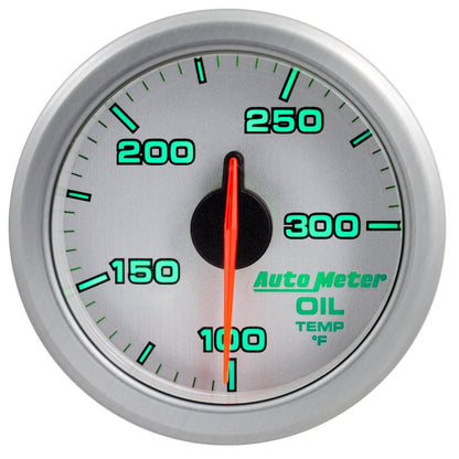 Autometer Airdrive 2-1/6in Oil Temp Gauge 100-300 Degrees F - Silver AutoMeter Gauges