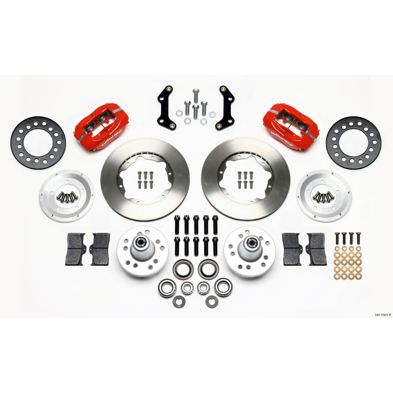 Wilwood Forged Dynalite Front Kit 11.00in Red 70-72 CDP B & E Body-Disc Wilwood Big Brake Kits