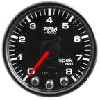 Autometer Spek-Pro Gauge Tach 2 1/16in 8K Rpm W/ Shift Light & Peak Mem Blk/Blk AutoMeter Gauges