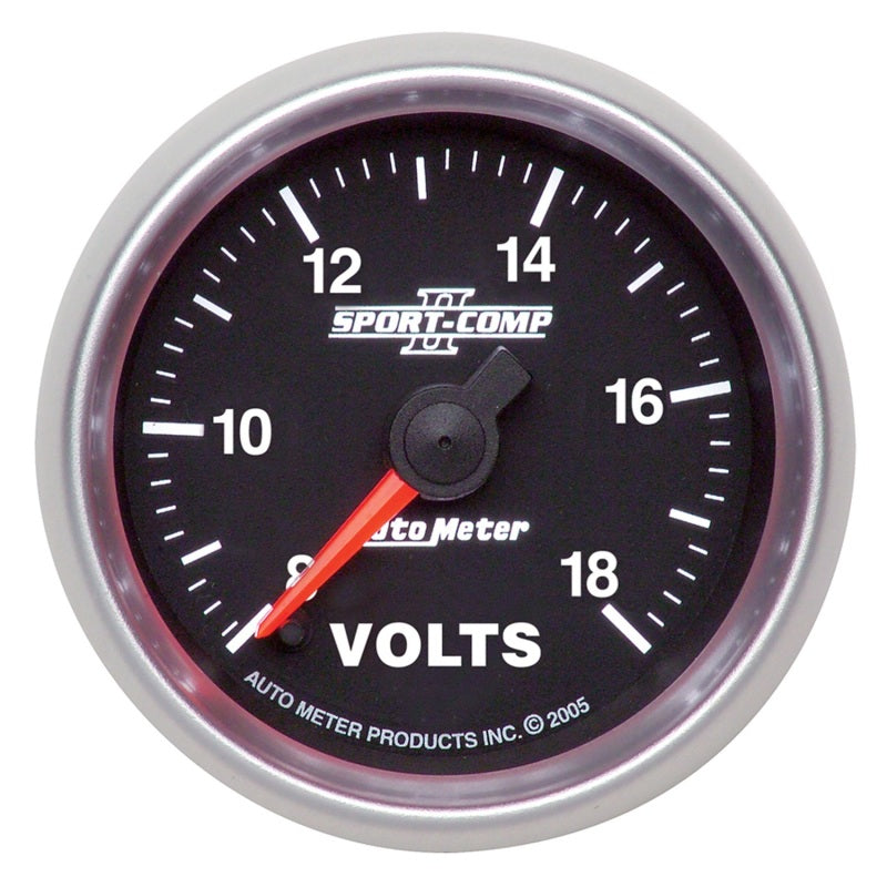 Autometer Sport-Comp II 2 1/16in. 18V Digital Stepper Motor Electronic Voltmeter AutoMeter Gauges