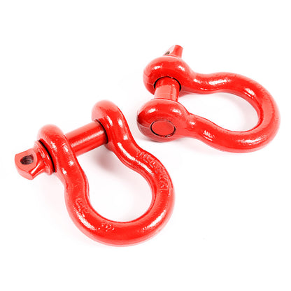 Rugged Ridge Red 7/8in D-Shackles Rugged Ridge Shackle Kits