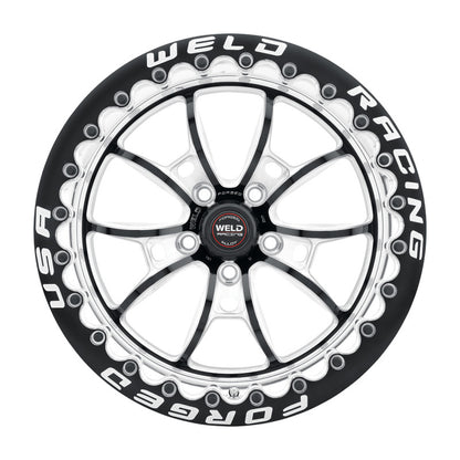 Weld S80 18x5 / 5x4.5 BP / 2.1in. BS (-23mm Offset) Black Wheel 3.18 ID (High Pad) - non-Beadlock Weld Wheels - Forged