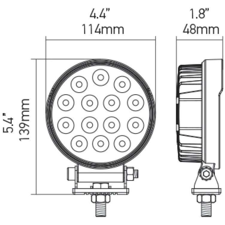 Hella ValueFit Work Light 5RD 2.0 LED MV CR LT Hella Work Lights