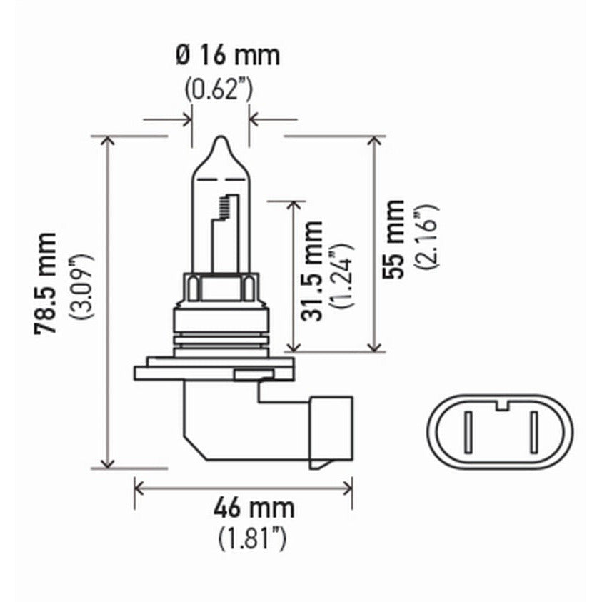 Hella HB3 9005 12V 100W P2OD T4 High Wattage Bulbs (Pair) Hella Driving Lights