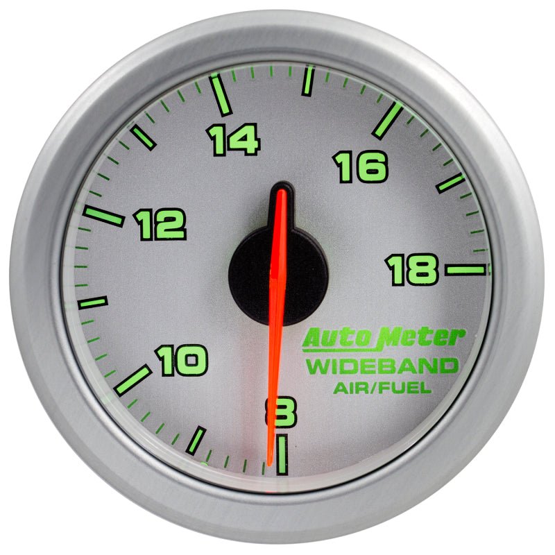 Autometer Airdrive 2-1/6in Wideband Air / Fuel Gauge 10:1-17:1 ARF Range - Silver AutoMeter Gauges