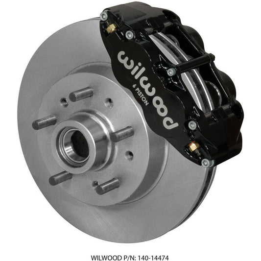 Wilwood Narrow Superlite 6R Front Brake Kit 11.86in Black 64-70 GM C10 w/ Factory Drum Spindles Wilwood Big Brake Kits