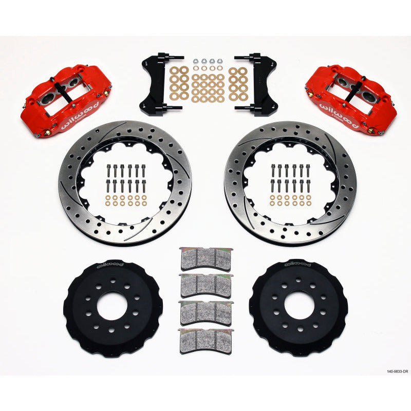 Wilwood Narrow Superlite 6R Front Hat Kit 13.06in Drilled Red 98-02 Camaro/Firebird Wilwood Big Brake Kits