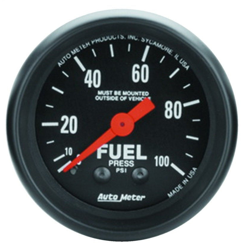 Autometer Z Series 52mm 0-100 PSI Mechanical Fuel Pressure Gauge AutoMeter Gauges