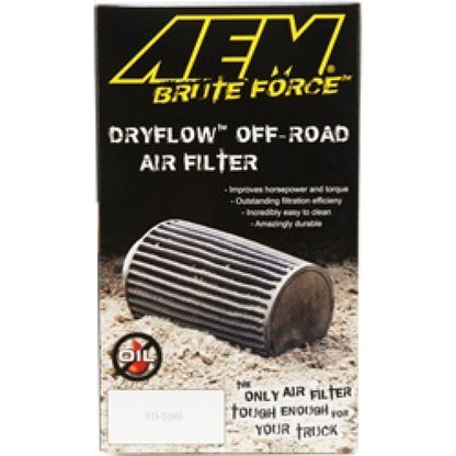 AEM Dryflow 3.25in. X 7in. Round Tapered Air Filter AEM Induction Air Filters - Universal Fit