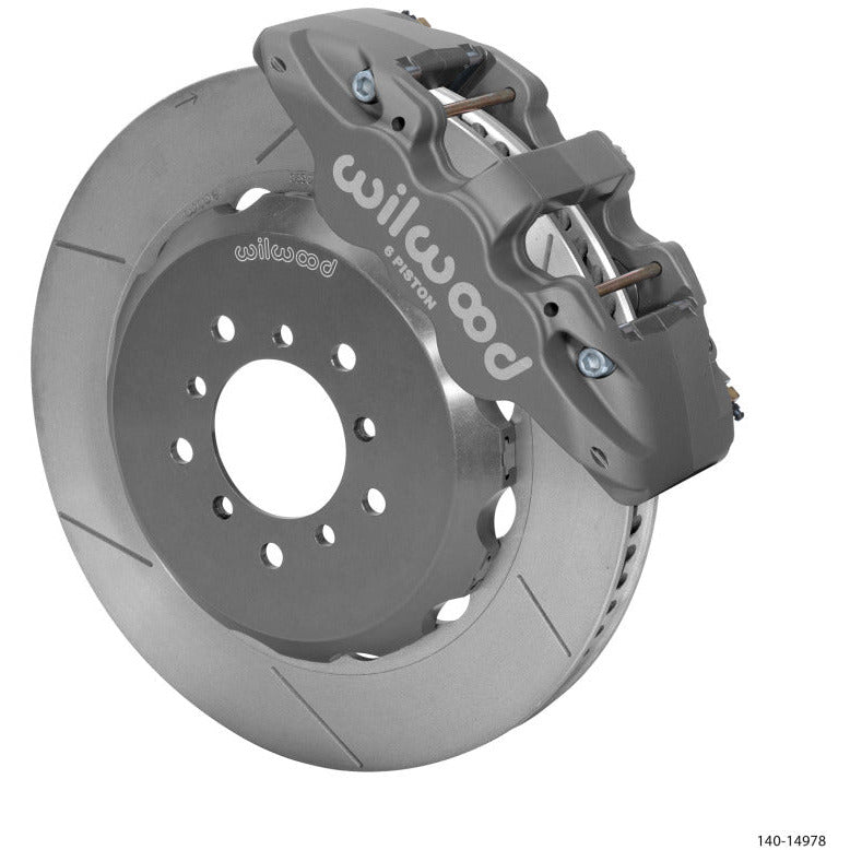 Wilwood AERO6R/ST Front 14.00in Road Race Kit - Gray Hard Anodize 00-06 BMW M3 (E46) Wilwood Big Brake Kits