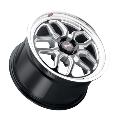 Weld Racing 17x10 Laguna Drag Wheel 5x127 ET38 BS7.00 Gloss BLK MIL DIA 71.5 Weld Wheels - Cast