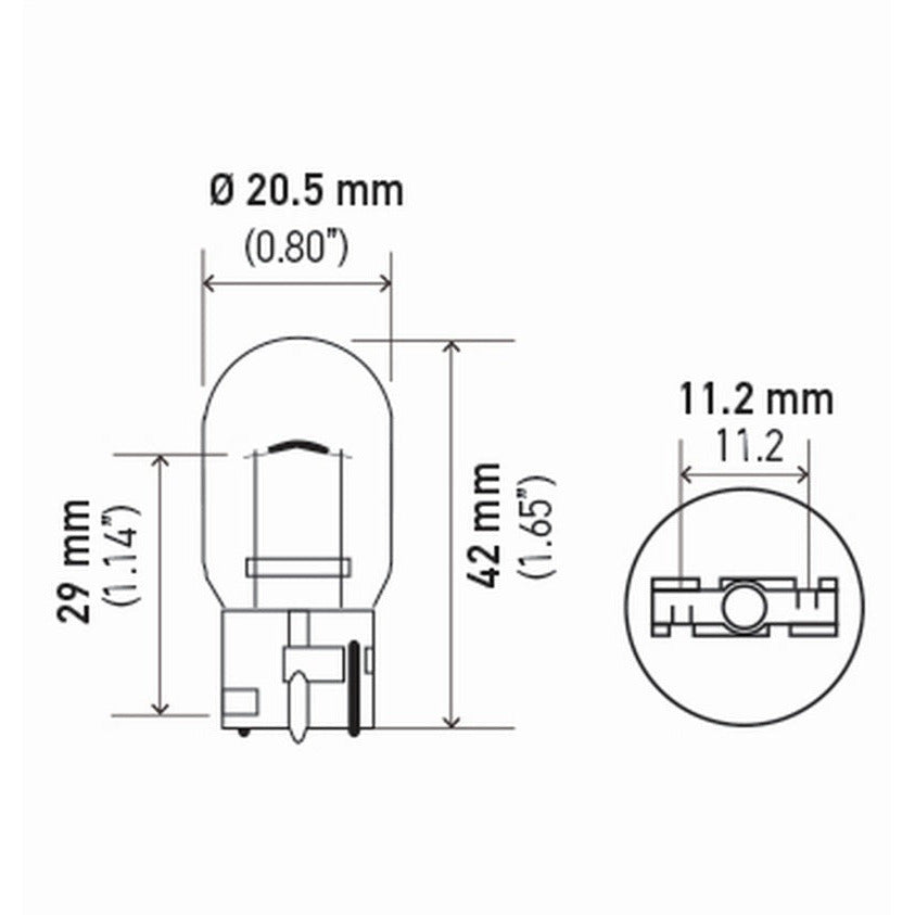 Hella Bulb 7440 12V 21W W3X16D T65 (2) Hella Bulbs