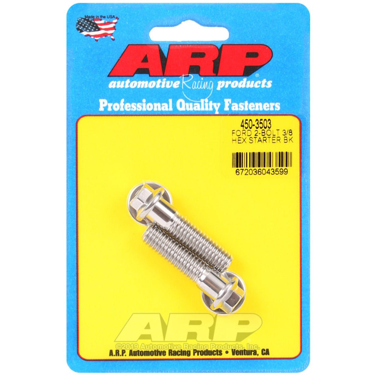 ARP Ford SS 2-Bolt 3/8in Hex Starter Bolt Kit ARP Hardware Kits - Other