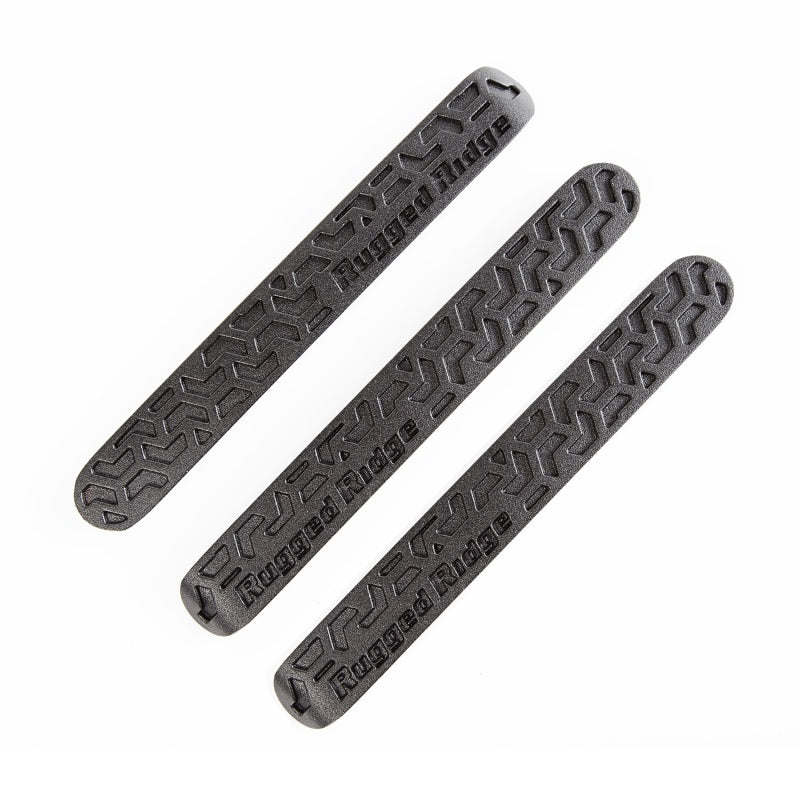 Rugged Ridge Elite Dr Hndle Inserts Black Tread 2Dr 07-18 Jeep Wrangler JK Rugged Ridge Doors