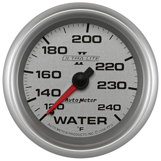 AutoMeter Gauge Water Temp 2-5/8in. 120-240 Deg. F Mechanical Ultra-Lite II AutoMeter Gauges