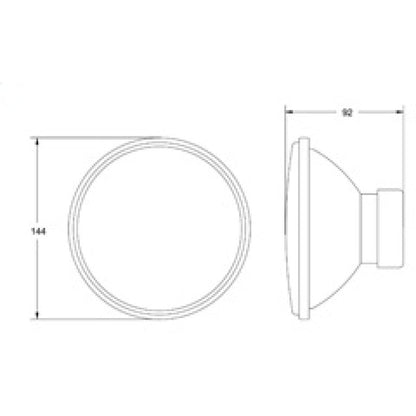 Hella Universal Halogen Clear Glass Lens Built-In 146mm Headlight (w/o bulb) Hella Driving Lights