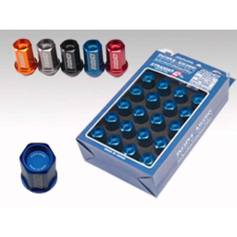 Rays Dura-Nut L42 Straight Type 12X1.50 Lug Nut Set 16 Lug 4 Lock Set - Blue Rays Lug Nuts