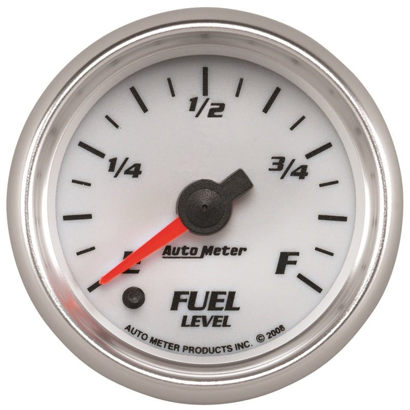 Autometer Pro-Cycle Gauge Fuel Level 2 1/16in 0-280 Programmable White AutoMeter Gauges