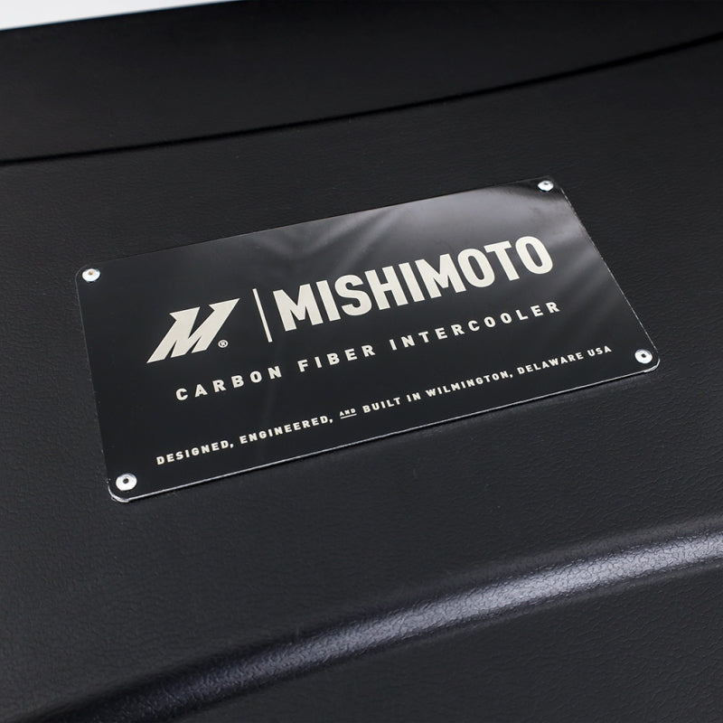 Mishimoto Universal Carbon Fiber Intercooler - Gloss Tanks - 600mm Gold Core - S-Flow - DG V-Band