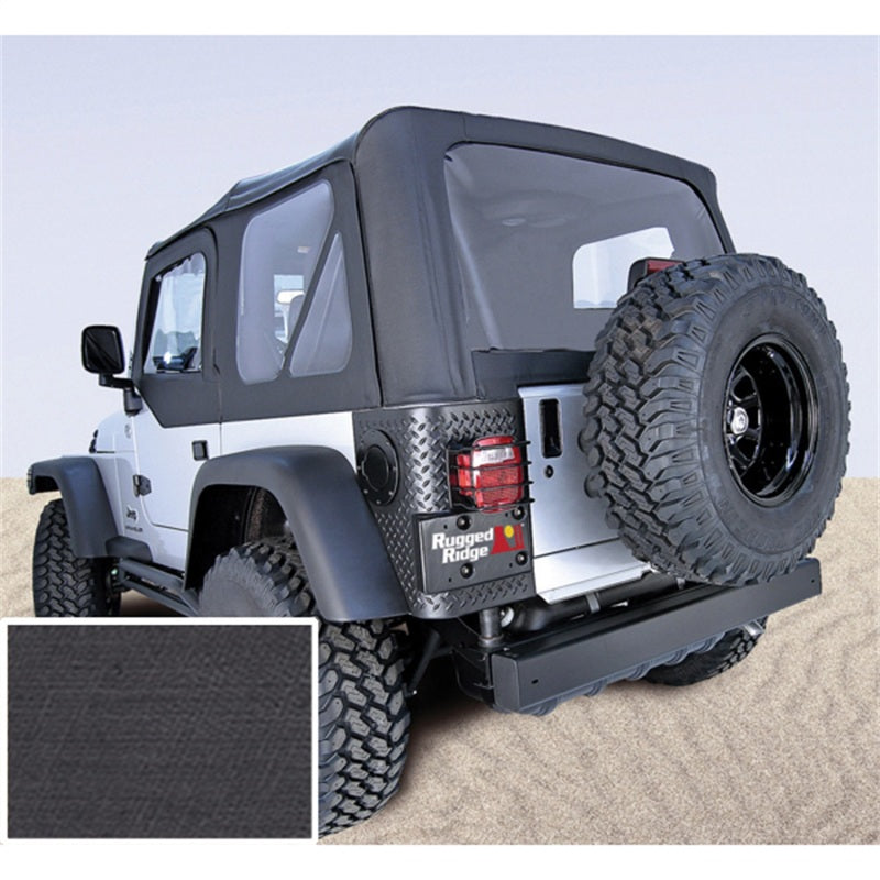 Rugged Ridge S-Top Door Skins Black Clear Windows 97-02 Jeep Wrangler TJ Rugged Ridge Soft Tops