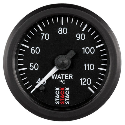 Autometer Stack 52mm 40-120 Deg C 1/8in NPTF Male Pro Stepper Motor Water Temp Gauge - Black AutoMeter Gauges