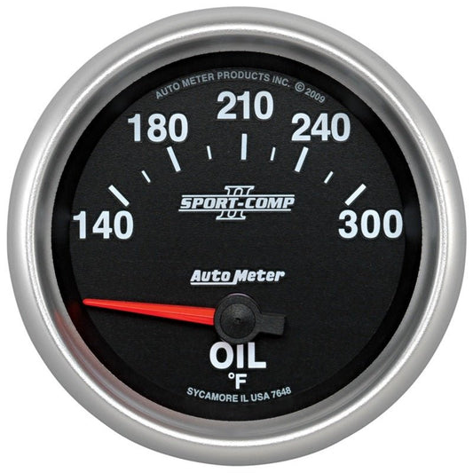 Autometer Sport-Comp II 140-340 Deg F Short Sweep Electronic Oil Temperature Gauge AutoMeter Gauges