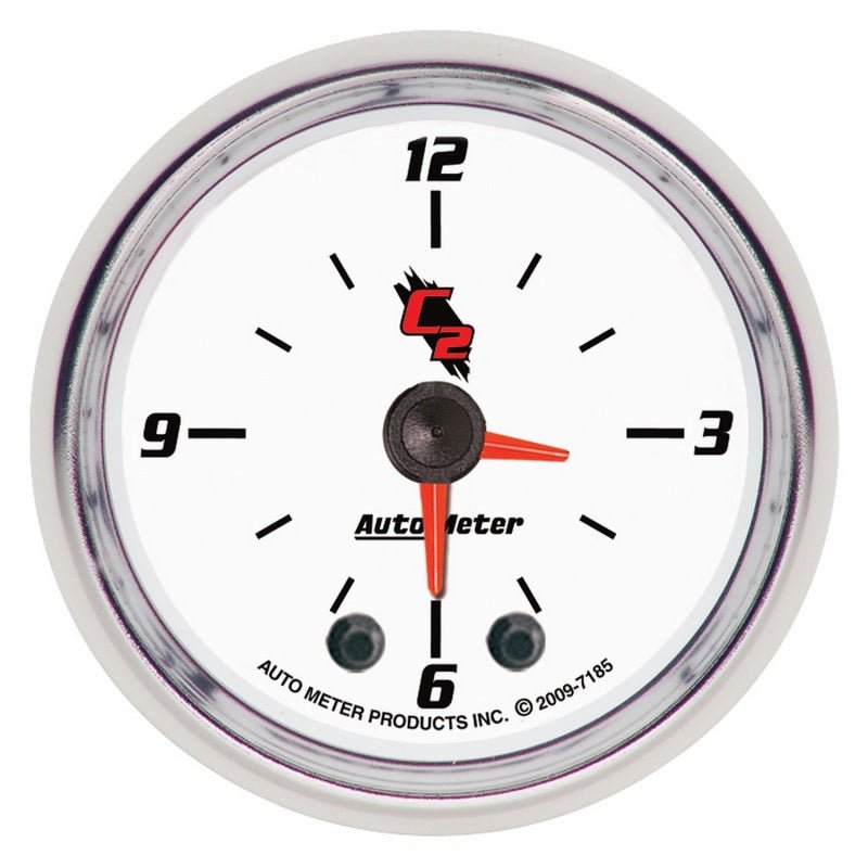 Autometer C2 2-1/6in 12 Hour Analog Clock Gauge AutoMeter Gauges