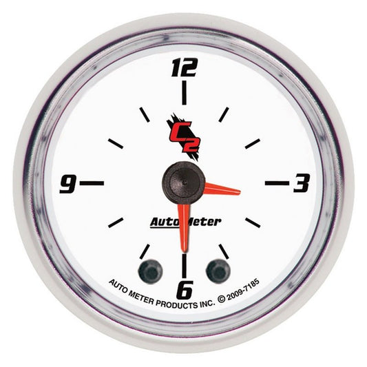 Autometer C2 2-1/6in 12 Hour Analog Clock Gauge AutoMeter Gauges