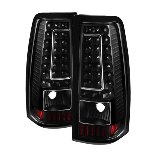 Xtune Chevy Silverado 1500/2500/3500 99-02 Version 2 LED Tail Lights Black ALT-ON-CS99-G2-LED-BK SPYDER Tail Lights