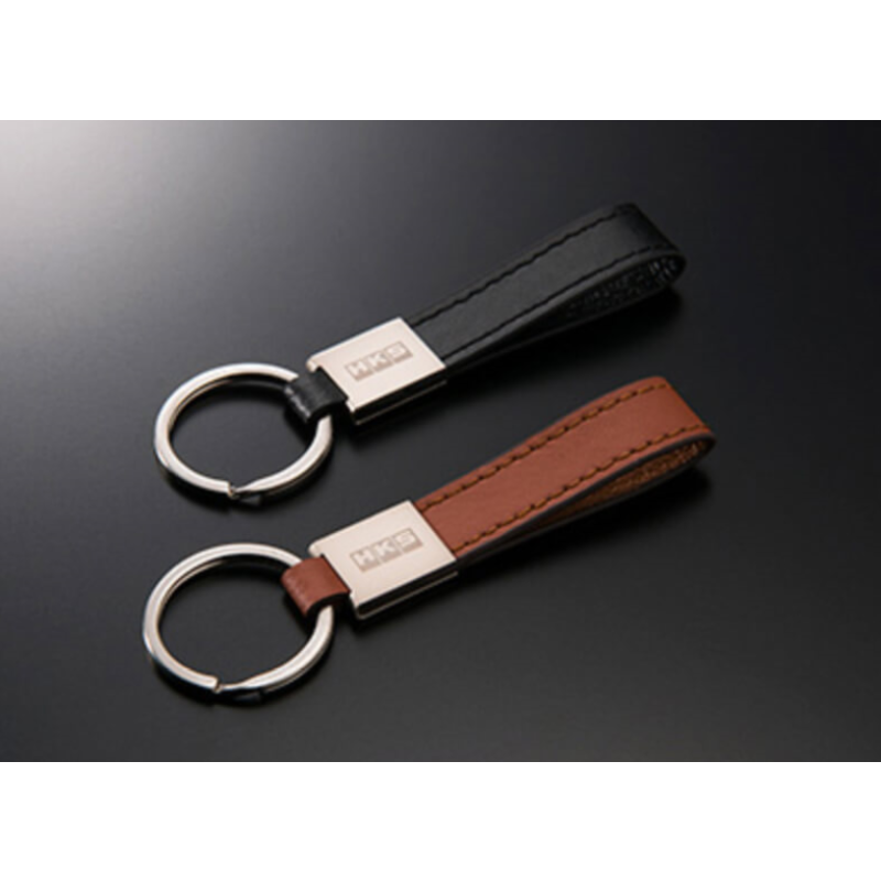 HKS HKS LEATHER KEYRING CAMEL HKS Uncategorized