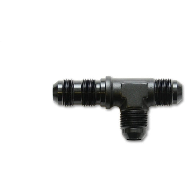 Vibrant -6AN Bulkhead Adapter Tee on Run Fittings - Anodized Black Only Vibrant Fittings